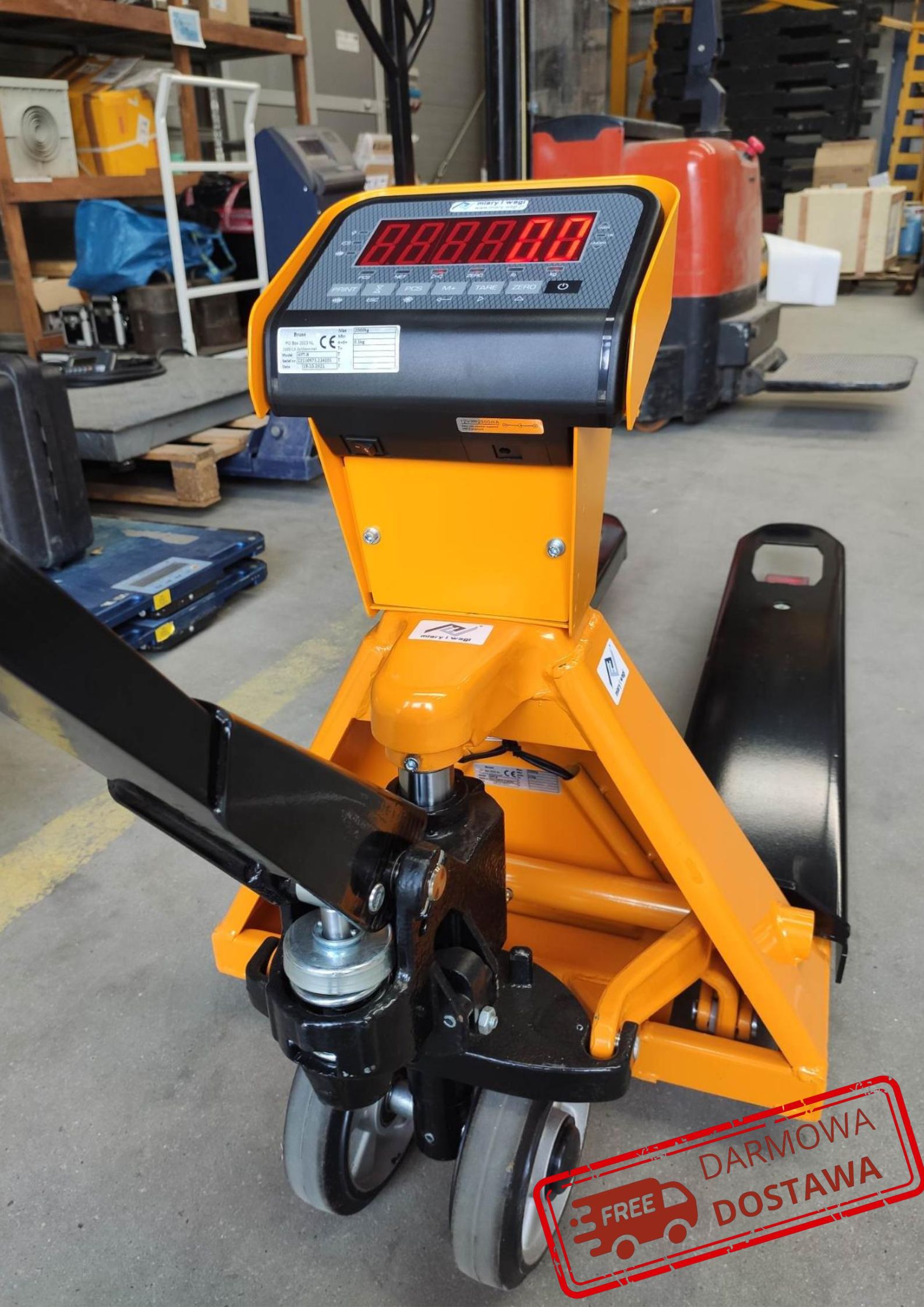 Wózek paletowy z wagą MIW LCTP - 2000 kg - obrazek 3