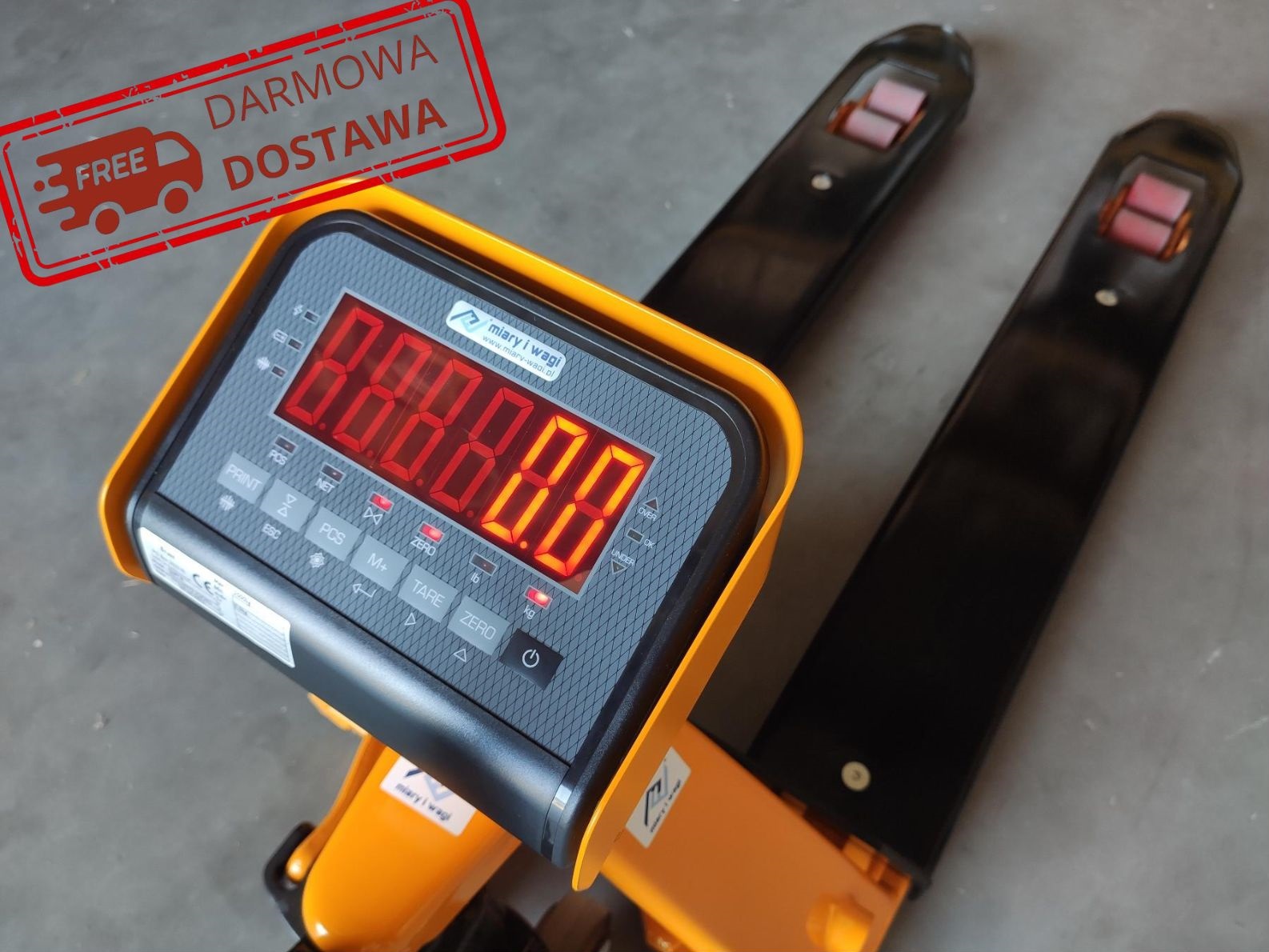 Wózek paletowy z wagą MIW LCTP - 2000 kg