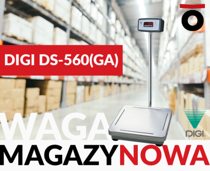 Waga magazynowa dwuzakresowa DIGI DS-560 (GA) z legalizacją
