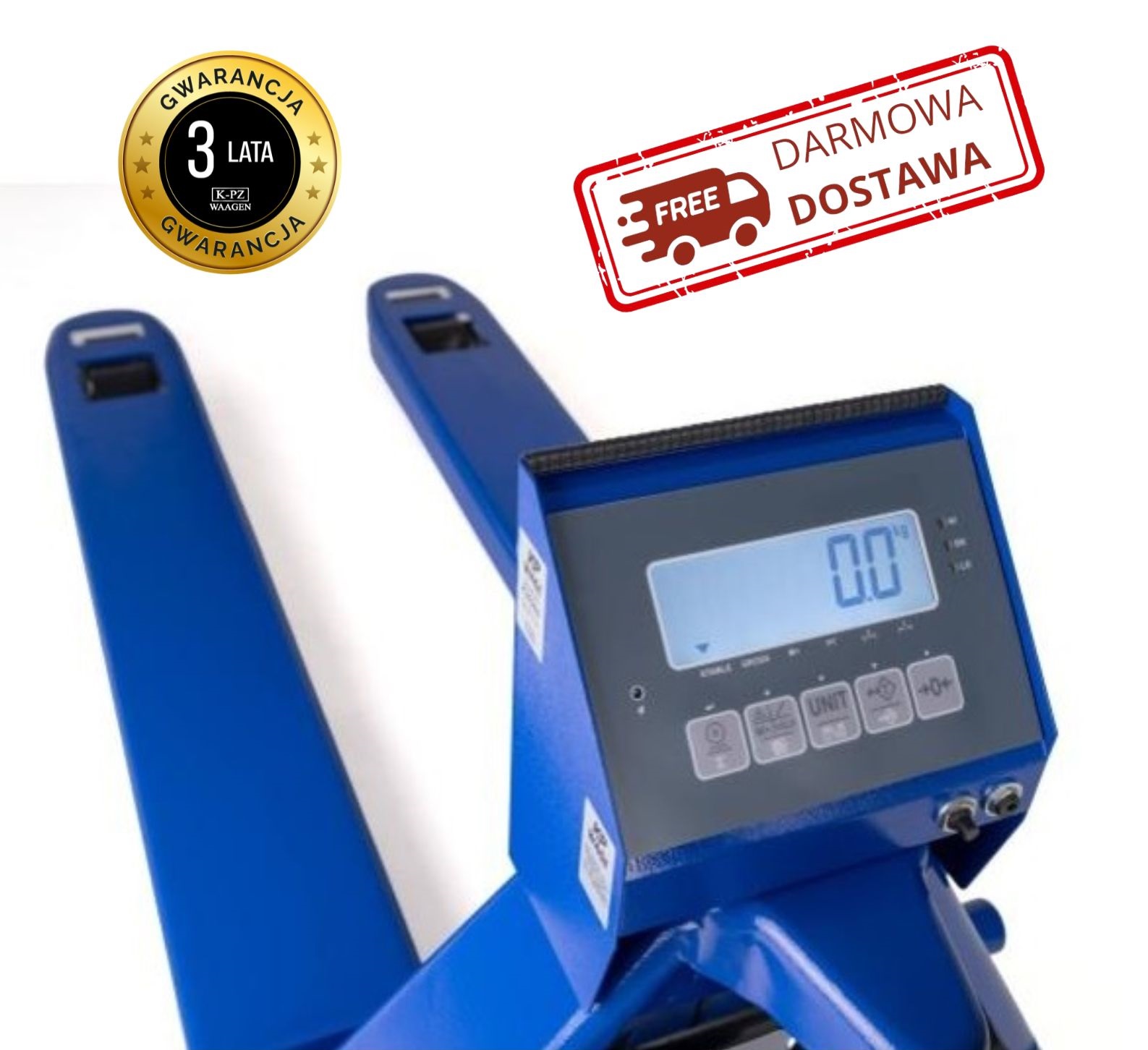 Wózek paletowy z wagą KPZ 71-9X - 2500 kg / 0,2 kg - obrazek 2