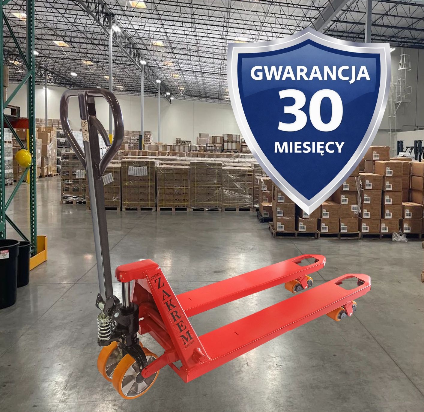 Wózek paletowy unoszący Zakrem WRU4-2500 1150 mm- paleciak malowany